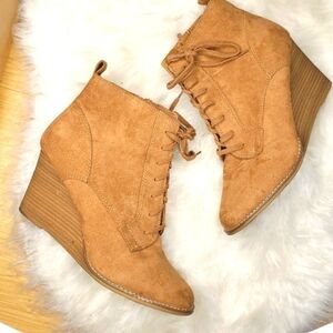 A New Day Cora Laceup Wedge Booties  11